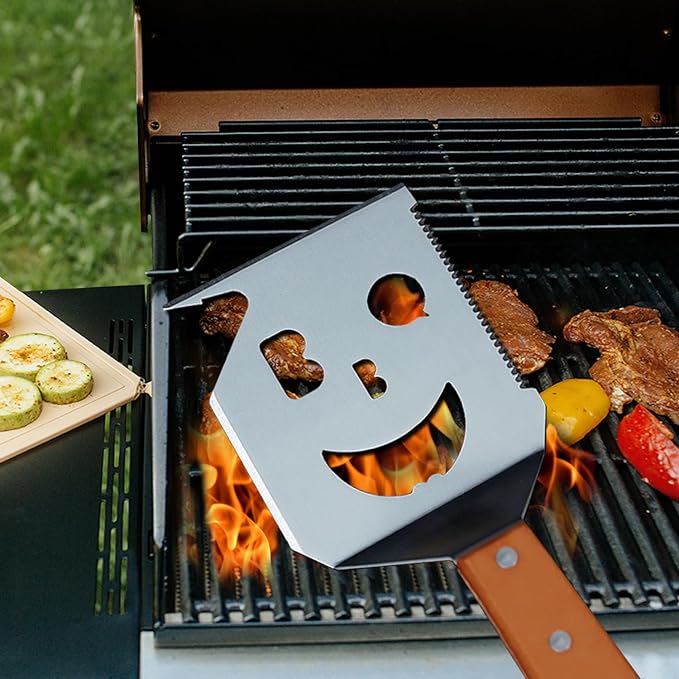 BBQ Gift for Men Dad Husband, Fathers Day Birthday Gifts, 7 in 1 Grill Spatula by M-HHONGER