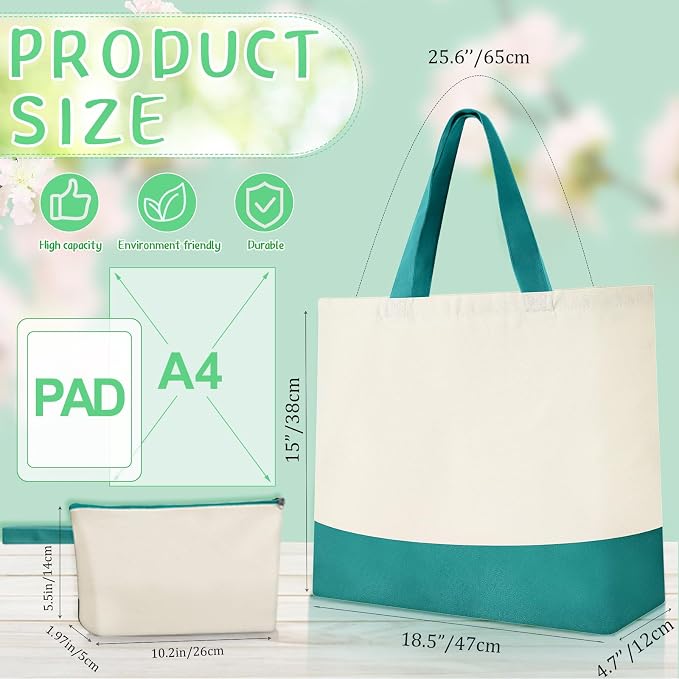 Sanwuta 24 Pcs Canvas Tote Bags Bulk - Image 2