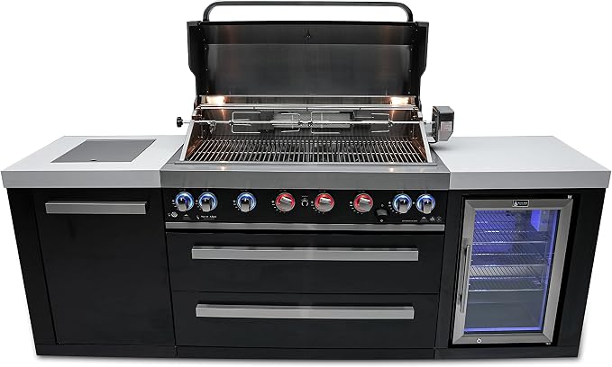 Mont Alpi MAi805-BSSFC 44-inch 6-Burner 115000 BTU Black Stainless Steel Gas by MontAlpi