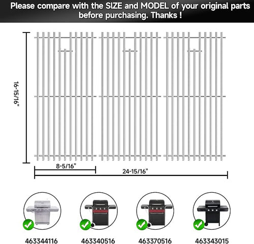 16 15/16 Inch Cooking Grates for Charbroil Advantage 463343015, G421-0008-W1 - Image 2