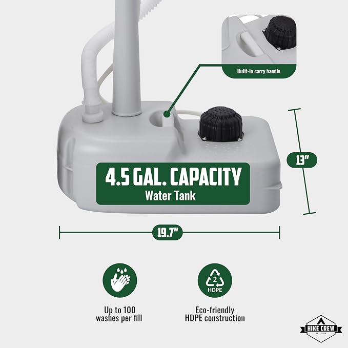 Hike Crew Portable Camping Sink & Toilet | Large Hand Washing Station - Image 3