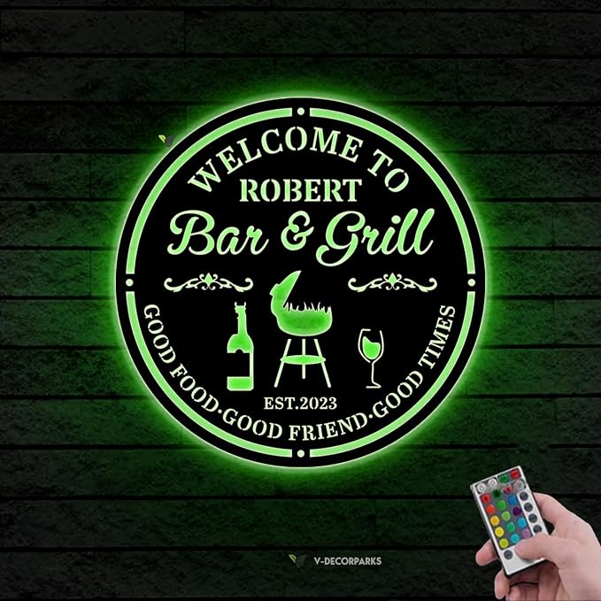 Personalized Bar & Grill Welcome Sign - Image 2