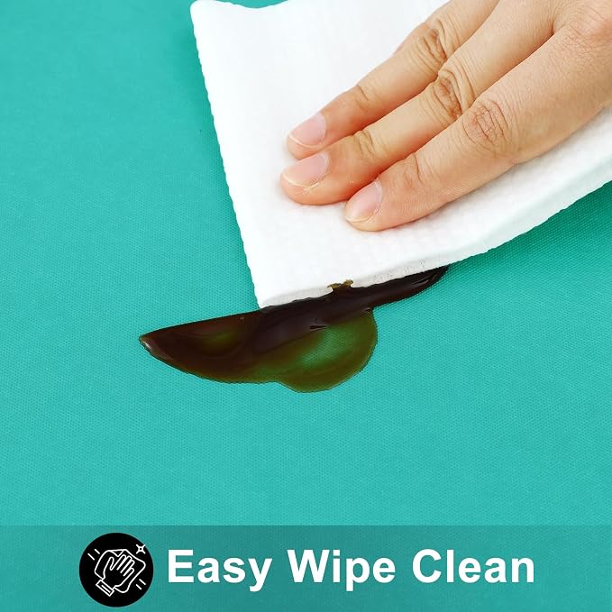 Smiry Round Table Cloth 60 Inch, Waterproof Wipeable Vinyl Tablecloths Protector - Image 3