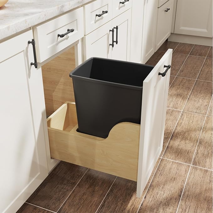 ROOMTEC 35QT Kitchen Trash Can, Sturdy and Lightweight Slim Trash Can, Trash - Image 7