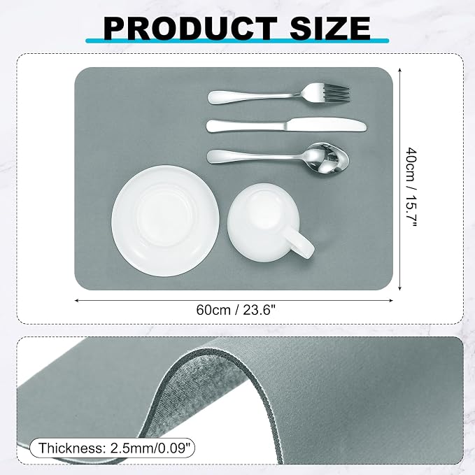 uxcell Silicone Mats for Kitchen Counter, 23.6" x 15.7" Non-Slip Countertop - Image 2