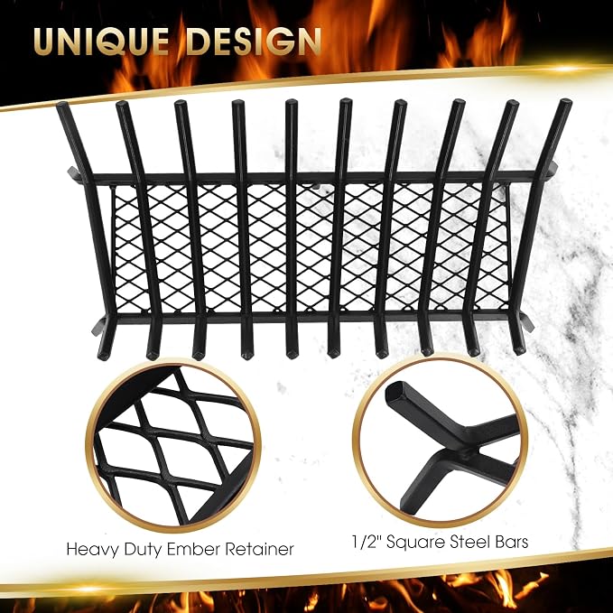 G GOOD GAIN Fireplace Grate - Image 4