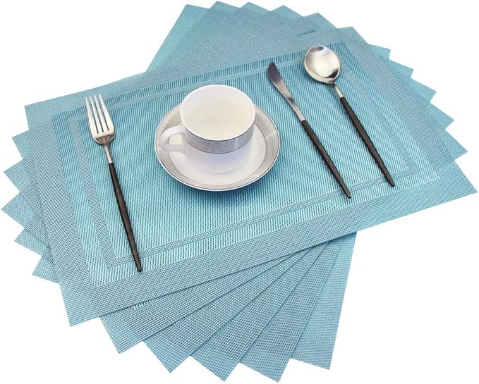 PIGCHCY Heat Insulation Non Slip Plastic Placemats, Washable Easy to Clean by PIGCHCY