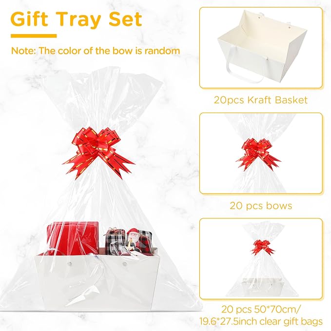 Tuanse 30 Pcs Basket for Gift Empty DIY Bulk Gift Basket Kit - Image 3