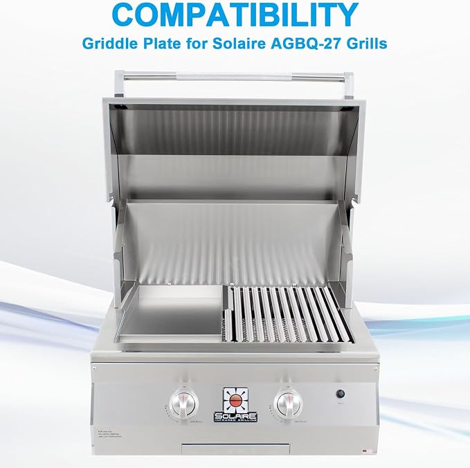 Half Size Griddle Plate for Solaire AGBQ-27 Grills Stainless Steel Griddle - Image 3