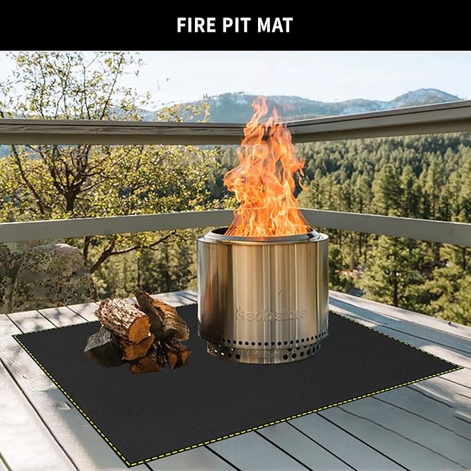 Grill Floor Mat 80 x 48 Inch Black Silicone Fiberglass