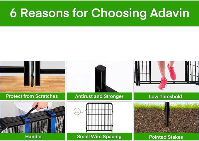 ADAVIN Tall Garden Fences and Borders - Image 2