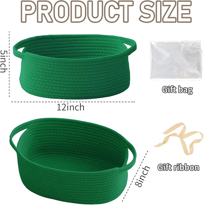 Woven Basket, Small Rope Storage Bin - Image 2