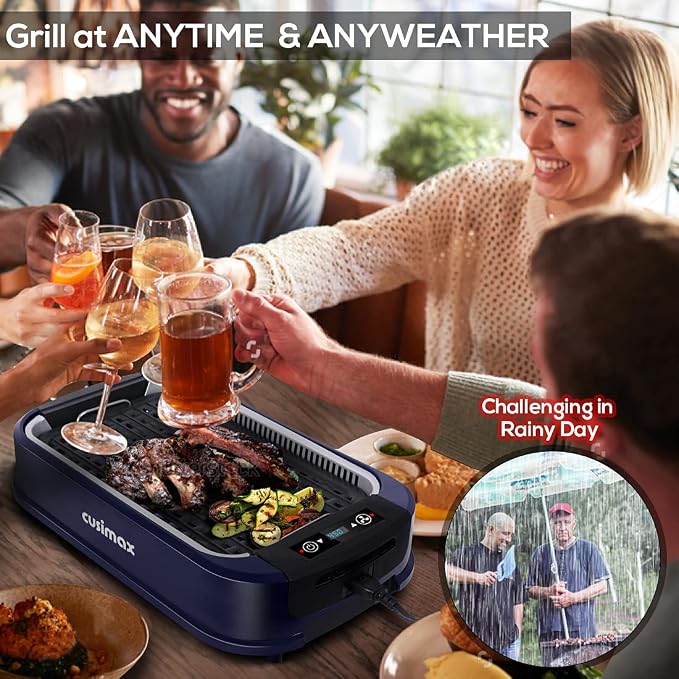 Indoor Grill CUSIMAX Electric Smokeless Grill Portable Korean BBQ - Image 2