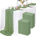 20 Packs Cheesecloth Table Runner 10FT Long Boho Gauze Fabric Table Runner by Lamshionow