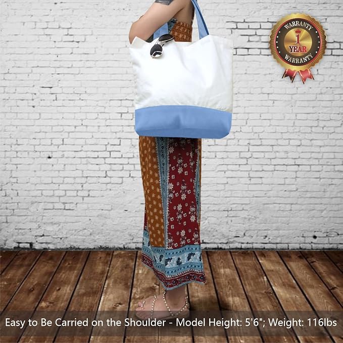 TOPDesign 3-Pack Super Strong Large 12oz Cotton Canvas Tote Bags, Reusable - Image 2