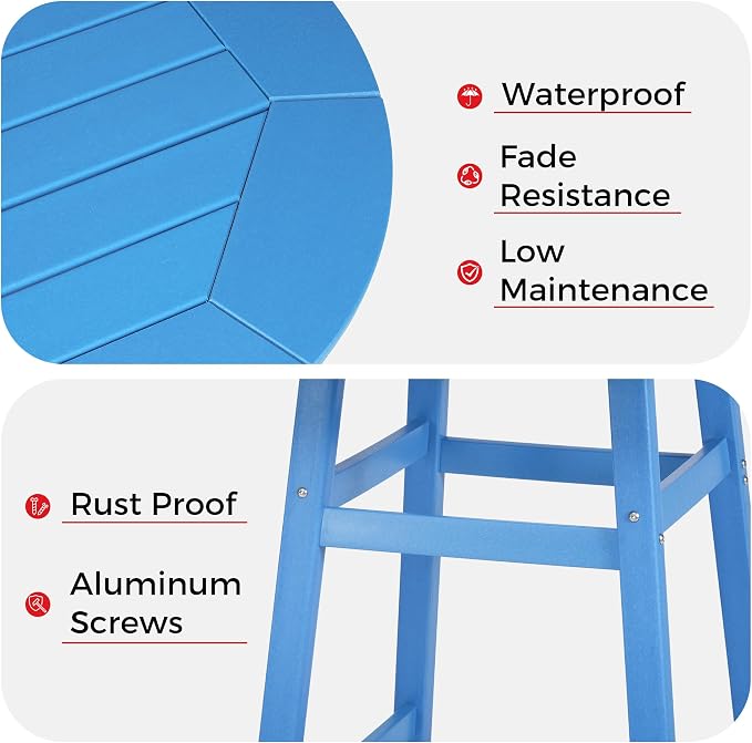 Costaelm Patio Bistro Table, Outdoor Bistro Dining Pub Table - Image 5