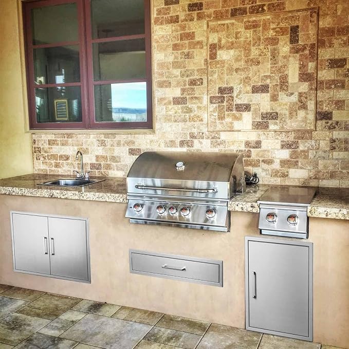 Outdoor Kitchen Single Drawer 30" Stainless Steel BBQ Single Drawer -30" W x - Image 2