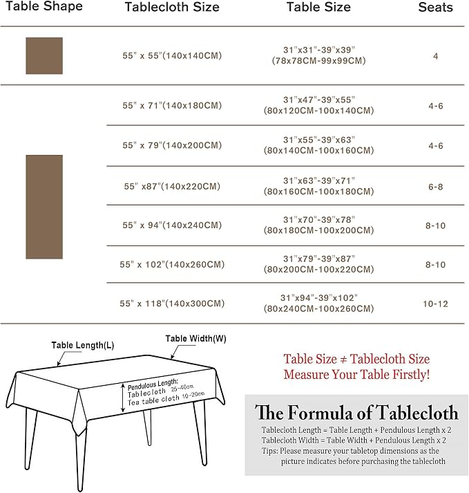 Pahajim Rustic Linen Tablecloth Cotton Rectangle Table Cloth - Image 6