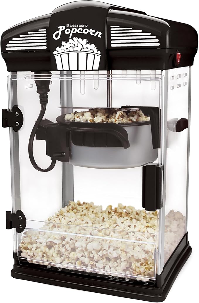 West Bend Stir Crazy Movie Theater Popcorn Popper, Gourmet Popcorn Maker Machine by WestBend