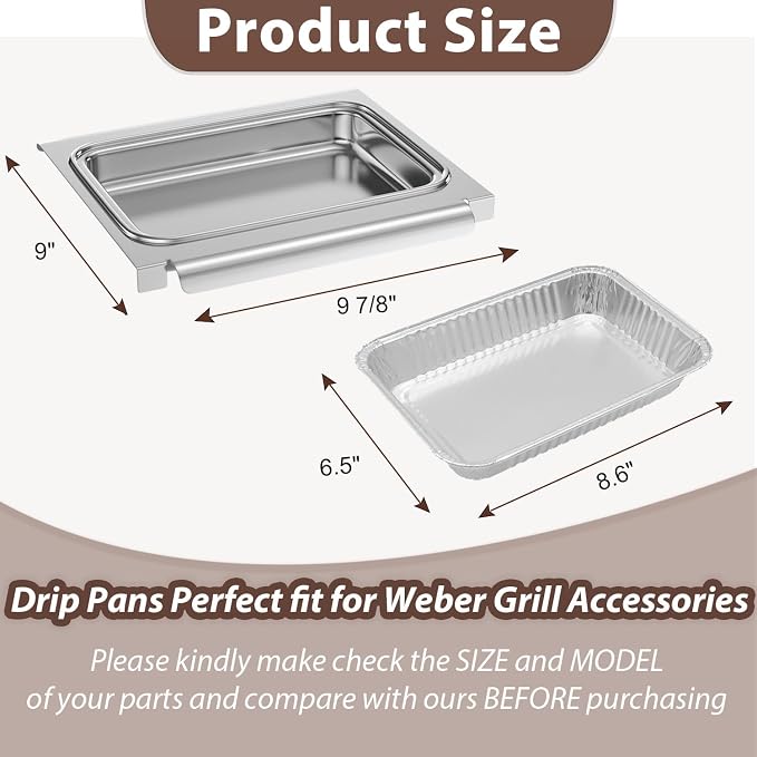 67047 Oil Catch Pan with 6415 15-Pack Aluminum Pan Liners - Image 2
