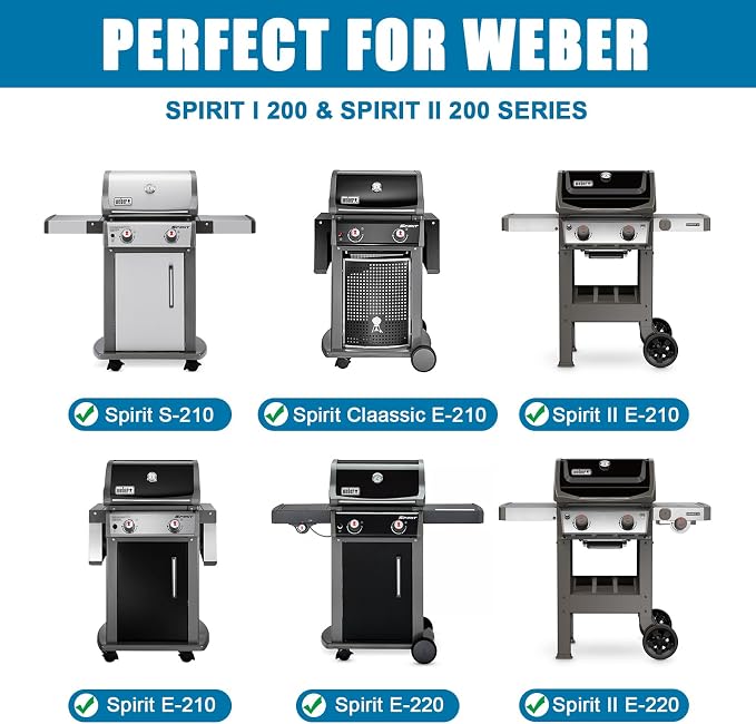 Full-Size Griddle Inserts for Weber Spirit I & II 200 Series, Nonstick Flat Top - Image 4