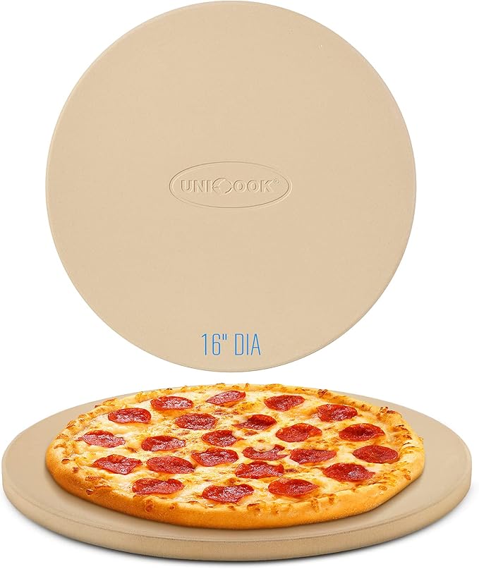 Unicook 16 Inch Round Pizza Stone, Heavy Duty Cordierite Bread Baking Stone by UNICOOK