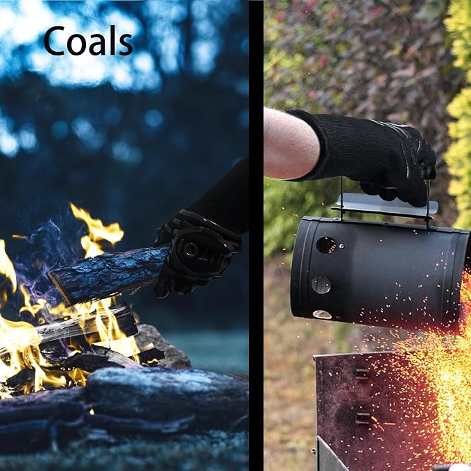 BBQ Grill Gloves Kit, 1472°F Heat Resistant BBQ Gloves/Long Non-Slip Oven Mitts - Image 6