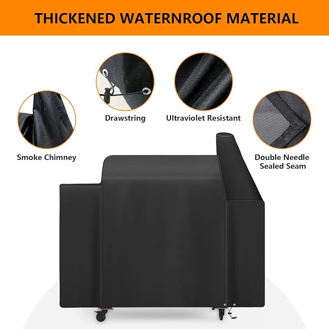Grill Cover for Pit Boss Savannah Onyx Edition Pellet Grill, All-Weather - Image 5