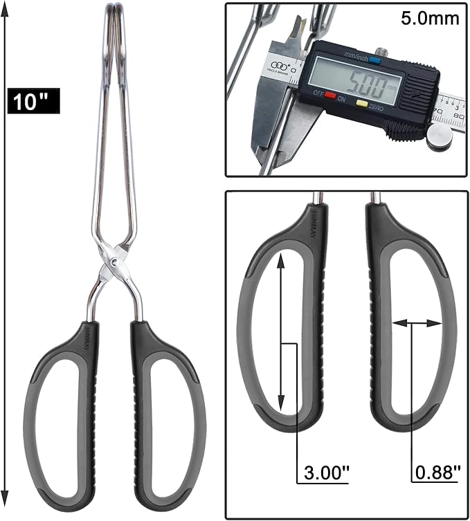 Scissor Tongs 10-Inch Stainless Steel Scissor Style Tongs - Image 3