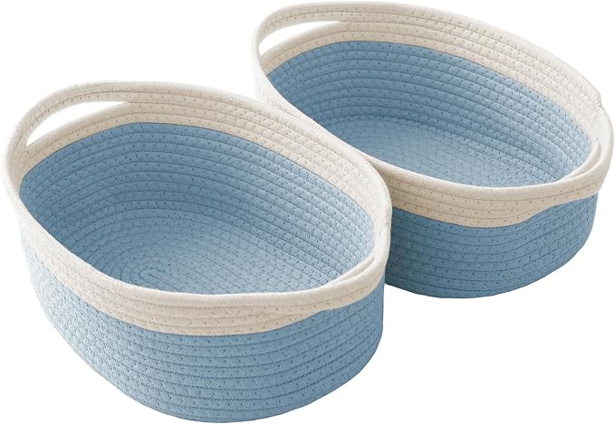 Woven Basket, Small Rope Storage Bin by JMvicyroam
