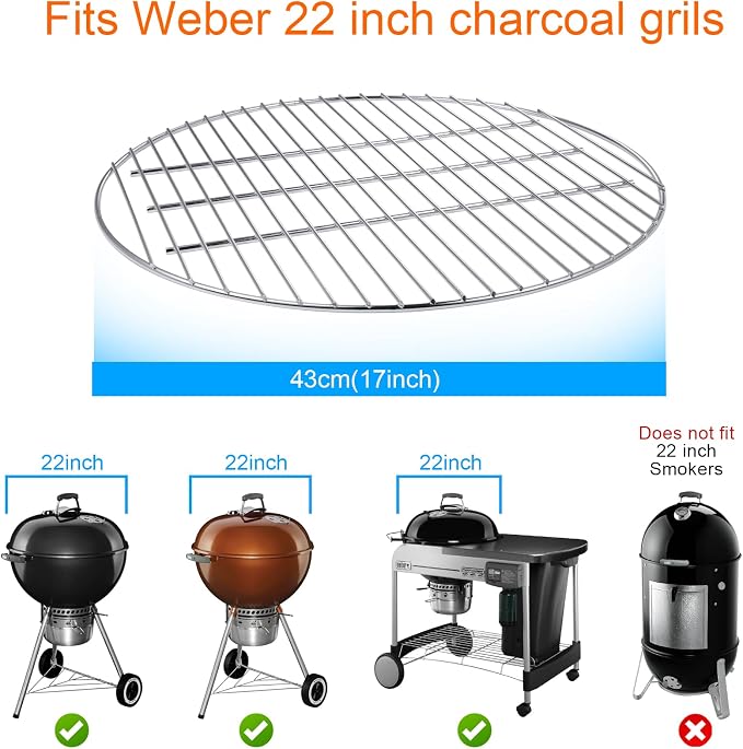 Coolbird 17 Inch Charcoal Grill Grate, Compatible - Image 6