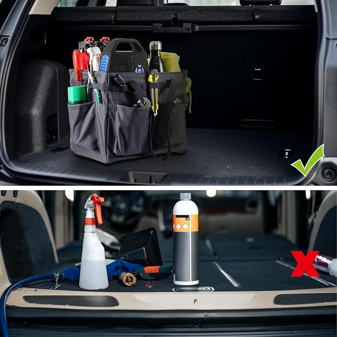 Car Trunk Organizer Multifunctional Storage Toolbox Carry Griddle, Large Grill - Image 4