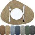 WAZAIGUR Washable Wipeable Waterproof Heat Resistant Faux Leather Placemats Set by WAZAIGUR