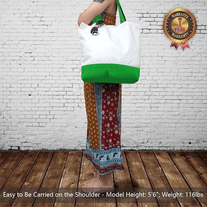 TOPDesign 3-Pack Super Strong Large 12oz Cotton Canvas Tote Bags, Reusable - Image 2