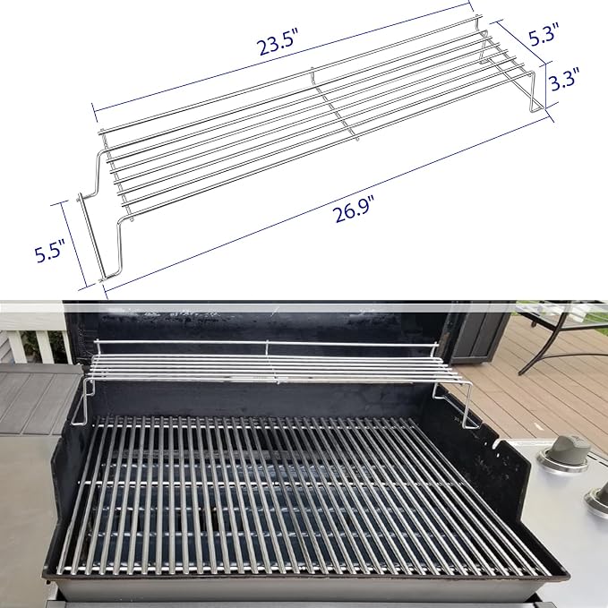 Warming Rack for Weber Genesis 300 Series, Genesis E310, Stainless Steel Grill - Image 2