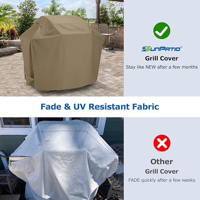 SunPatio BBQ Grill Cover for Outdoor Grill 65 Inch, Heavy Duty Waterproof - Image 3