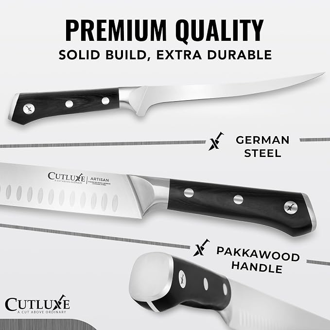 Cutluxe Butcher Knife Set – BBQ Brisket, Boning & Fillet knives - Image 2