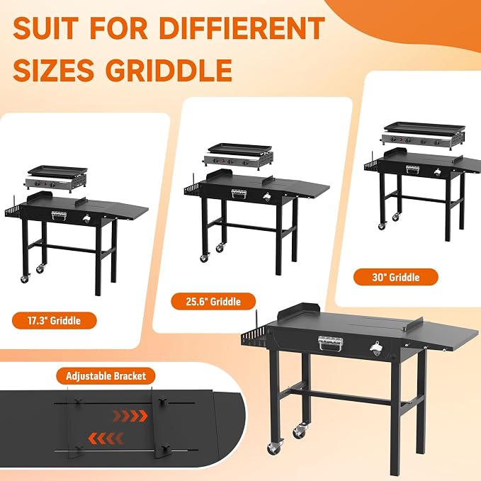 Grill Cart, Portable Grill Table - Image 4