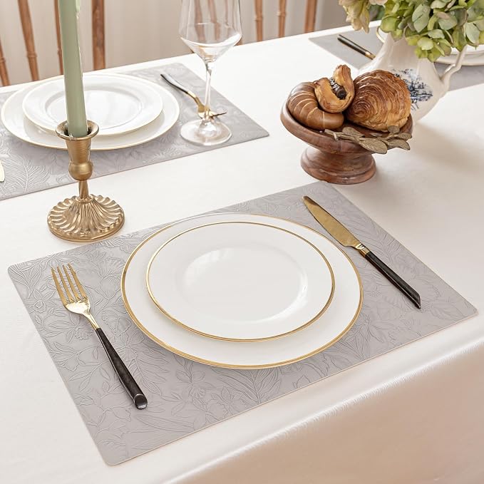 Romanstile Vinyl Placemats Set of 8-12 X 18 Inch - Image 2