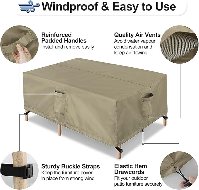 OutdoorLines Outdoor Waterproof Patio Table Furniture Set Covers - Image 5
