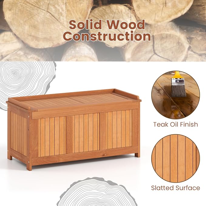 HAPPYGRILL Outdoor Wood Deck Box - Image 5