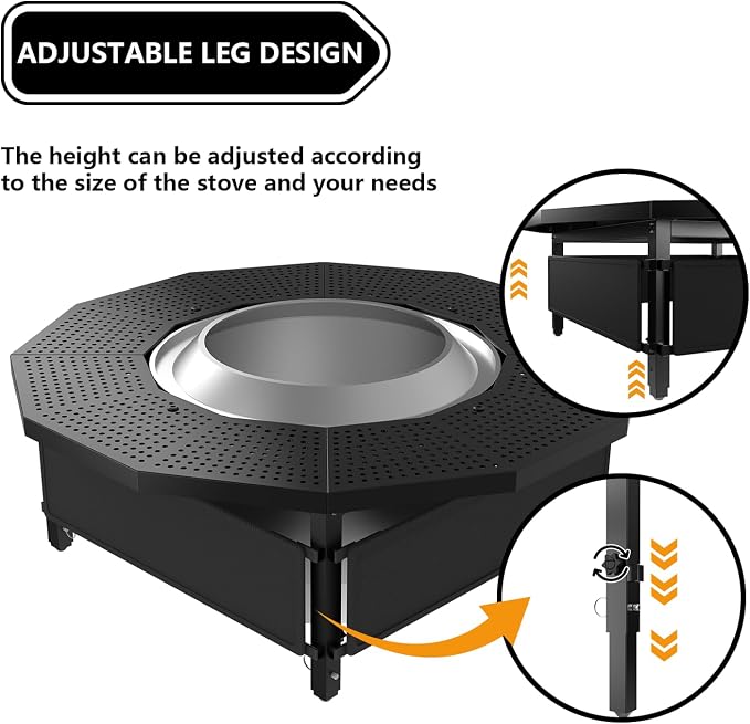 Fire Pit Surround Tabletop for Solo Stove Bonfire Ranger 2.0, - Image 3