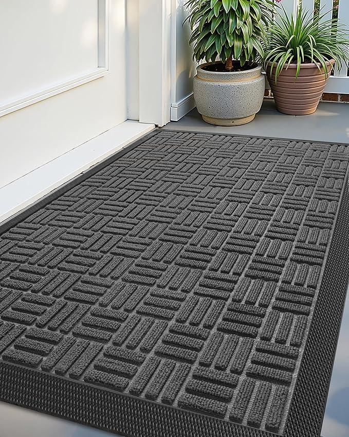 Color&Geometry Front Door Mat Outside Entrance, Heavy Duty Non Slip Low Profile by COLORG