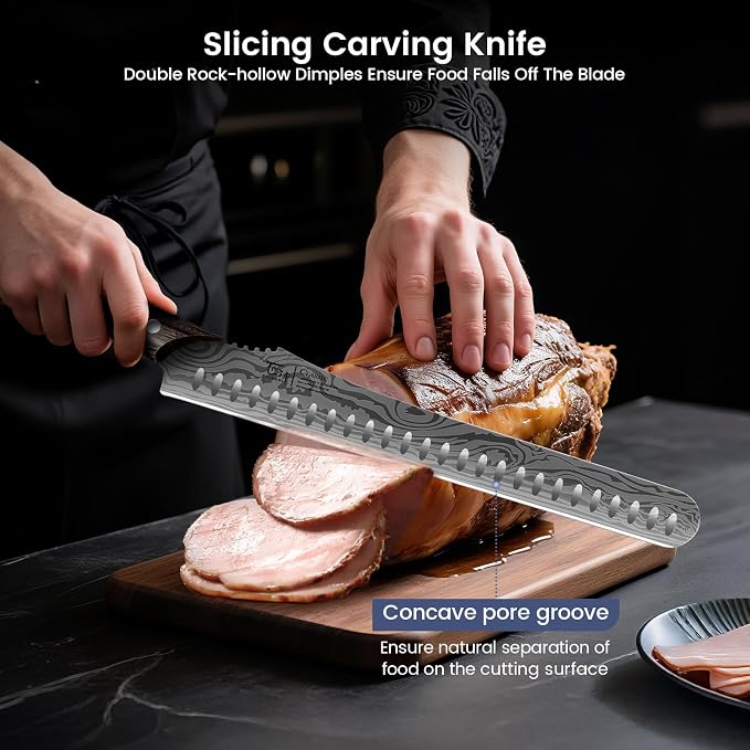 Brisket Slicing Knife Set, Carving and Boning Knife - Image 3