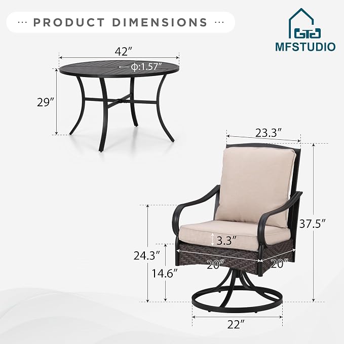 MFSTUDIO Patio Dining Sets - Image 9