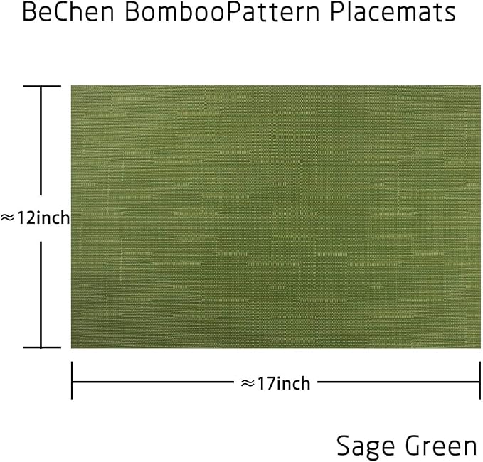 Vinyl Placemats, Washable Table Mats Easy to Clean Woven Placemats - Image 2