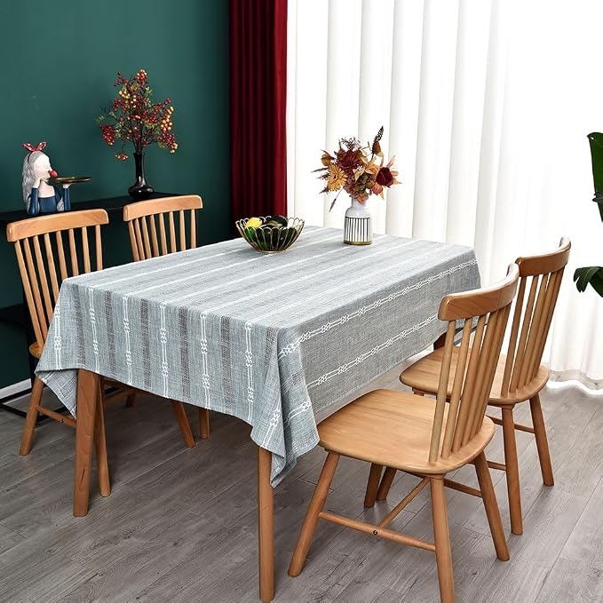 Heavy Duty Cotton Table Cloth for Rectangle Table Rectangular Farmhouse Vintage - Image 6