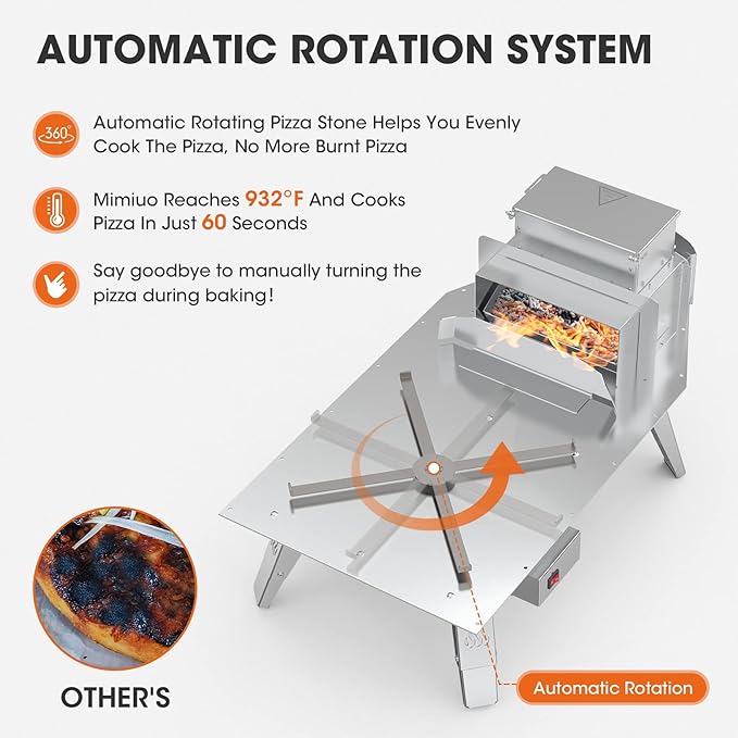 Mimiuo Outdoor Pizza Oven Wood Pellet Fired Pizza Stove - Image 4
