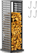 4ft Firewood Rack Outdoor, Fire Wood Holder Log Storage Rack by Outdoorchairs