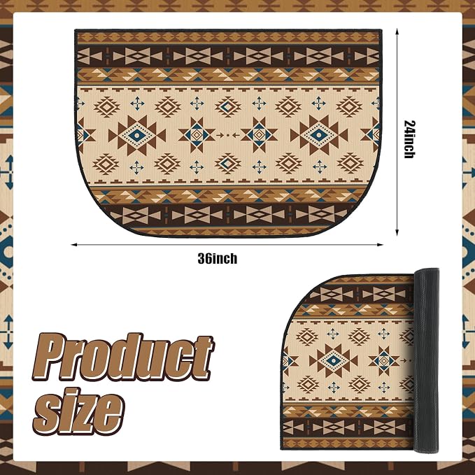 Demissle Cabin Fireplace Hearth Rug Fireplace Mats Cabin Southwestern Fireproof - Image 3